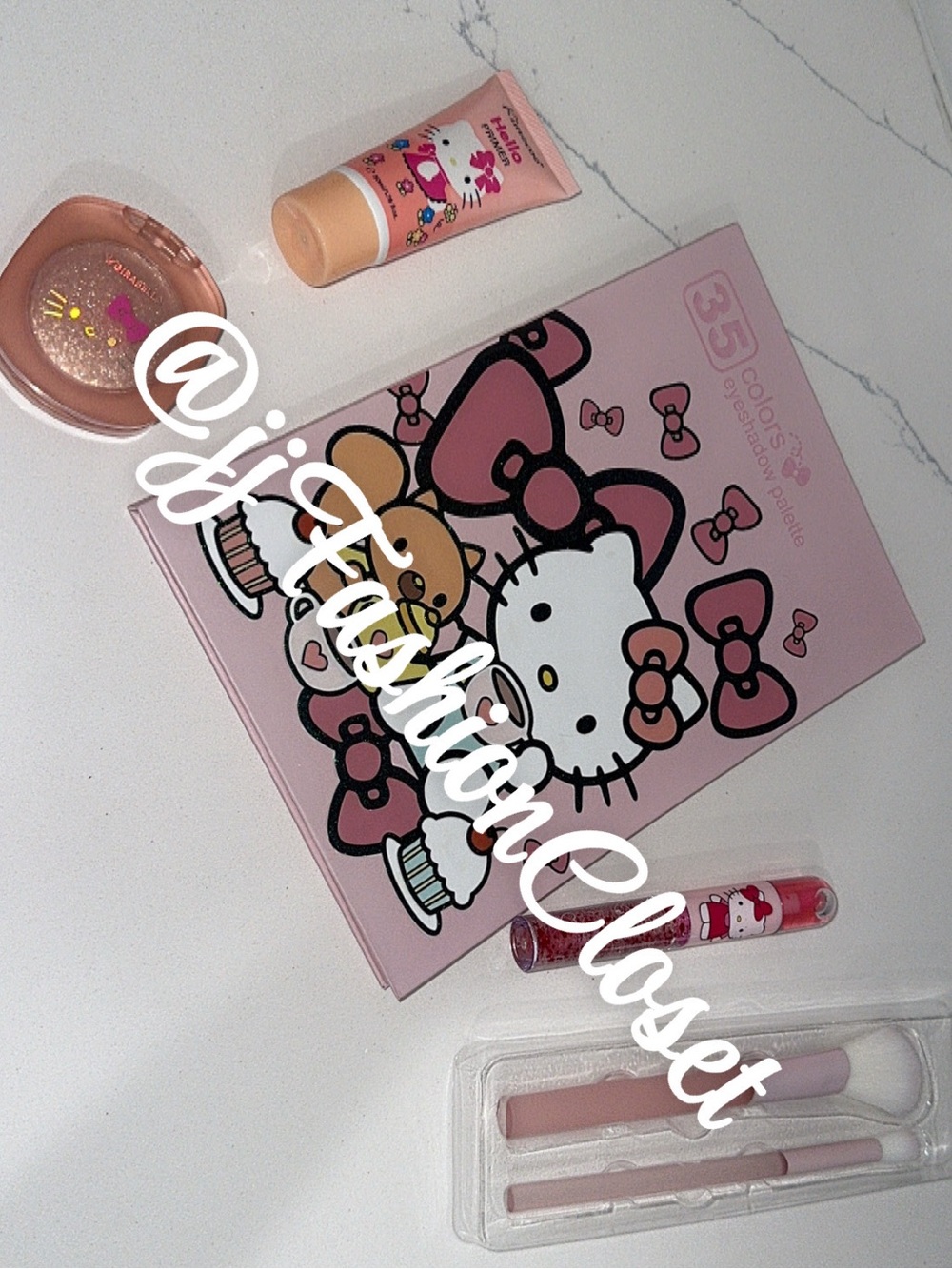 Hello Kitty Pink 35-Color Eyeshadow Palette bundle